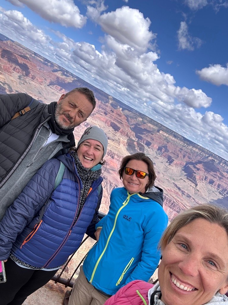 Avec nos voyageurs sur la rive sud du Grand Canyon